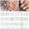 TailaiMei 1768 Pieces 60 Designs French Manicure Nail Stickers, Nail Art Tips Guides for DIY Decoration Stencil Tools (36 Sheets)