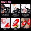 Nail Art Stamper, Clear Silicone Stamping Jelly with Scraper, Transparent Visible Body, No Misplacement for DIY Nail Decor, Home Manicure Starter Too