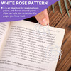 Flower Paper Clips 100PCS, White Rose Shape Paper Clips Cute Paperclips with Box Bookmarks Planner Clamp Fun Paperclips for Document Organizing Weddi