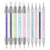 10pcs Nail Art Gel Carving Pen Nail Dotting Tool Silicone Nail Brushe Set Nail Tools Pottery Clay Sculpting Tools,Acrylic Nail Dotting Pen 2 Way Doub