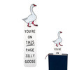 Silly Goose Bookmark, 5.12x1.57 Inch Funny Cute Silly Goose Book Marks Practical Fun Reading Accessories Women Office School Supplies for Bookish Gif