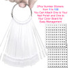 JASSINS 100 Pcs Clear Fan-shaped False Nail Swatch Sticks Nail Polish Practice Display Art Tips Nail Sample Sticks With Metal Split Ring
