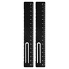 HARFINGTON 2pcs Straight Ruler 15cm Metric Metal Aluminum Alloy Measuring Bookmark Clip Ruler Scale Tool for Measure Study Reading Classroom Office,