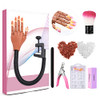 LIONVISON Practice Hand for Acrylic Nails, Flexible Nail Practice Hands Training Kits, Fake Manican Hands for Nails Practice, Movable Nail Maniquin H