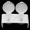 1 Piece Double Cup Nail Art Cup Bowl Acrylic Liquid Powder Dappen Dish Liquid Powder Dappen Container Holder for Nail Art Tools