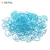 MECCANIXITY Paper Clip Heart-Shaped Cute Decorative Fun Clips Bookmarks 1.1 Inch Blue for Organize Office Home, Pack of 100