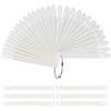200 Pcs False Nail Art Tips Display, Natural Nail Sample Stick with Metal Split Ring Holder