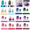 14 Sheets Nail Stickers Glitter Gradient Color Shine Full Wraps Polish Stickers Decal Strips Self-Ashesive Nail Art Sets for Women Girls
