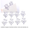 Cute Paper Clips, 50Pcs Paper Clip Holder Flower Shape Paperclip Cute Bookmarks Planner Clips Large Paper Clips Clips Set Portable Clips Office Suppl
