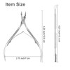 Metal Nail Cuticle Trimmer with Cuticle Pusher and Cutter, 2 PCS Professional Cuticle Remover Tool Kit, Cuticle Cutter Set, Cuticle Nippers, Cuticle