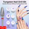 Fantexy 3/32" Carbide Nail Drill Bit - Remove Acrylic Hard Gels Quickly and Safely,Professional Cone Tungsten Drill Bits Set Nail File Acrylic for Ma