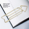 12Pcs Metal Bookmark Clip Gold Paper Clip Office Arrow Page Marker School Students Bookmark Marking Clip 2x0.6inch