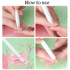 Maitys 1 Piece Nail Whitening Pencil 2-in-1 White Nail Pencil DIY Design Manicure with Cuticle Pusher