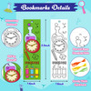 72Pcs Science Color Your Own Bookmarks for Kids Funny Chemistry lab Astronaut DIY Coloring Blank Book Marker for Teacher Student Classroom Reading Cl