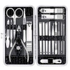 Nail Clippers Set Fingernail and Toenail Clipper Cutters for Men and Women, Professional Manicure Pedicure Grooming Kit, 18 Pieces Stainless Steel Na