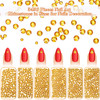 Bememo 3456 Pcs Crystals Diamond Rhinestones AB Clear Flat Back Round Gems Flatback Glass Mixed Size Crystals Gems for Crafts Clothes Shoes Makeup Ba