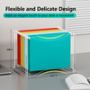 MaxGear Clear Acrylic Hanging Folder Organizer Box, Stylish Desktop Storage Solution with Smooth Sliding Rails and Portable Handles for Letter Size D