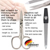 3 Swords Germany - brand quality 3 piece manicure pedicure grooming kit set for professional finger & toe nail care scissors file genuine leather cas