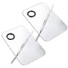 ALIOBC 2 Pcs Makeup Mixing Palette, Upgrad Stainless Steel Metal Foundation Palette with Spatula Artist Tool for Mixing Foundation Nail-Art 5.9x3.9 i