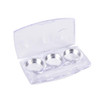 Healthcom 10 Pcs Clear Empty Eyeshadow Palette Plastic Eyeshadow Storage Box Case with 3 Grids Palettes Lipstick Box Pigment Palette Tray Plastic Cos