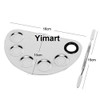 Yimart Pro Stainless Steel Makeup Cosmetic Artist Five Holes Mixing Pallete Spatula