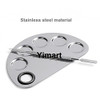 Yimart Pro Stainless Steel Makeup Cosmetic Artist Five Holes Mixing Pallete Spatula