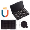 Allwon Empty Magnetic Eyeshadow Makeup Palette with 12Pcs 26mm Round Metal Pans