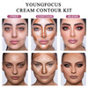 Youngfocus Cosmetics Cream Contour Best 8 Colors and Highlighting Makeup Kit - Contouring Foundation/Concealer Palette - Vegan & Cruelty Free - Step-