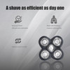 BOEEA 3 Pack Blades Refills Compatible with Freebird Shaver, 5 Blades Shaver Replacement Head for Bald Men, Electric Razor Replacement Heads for Free