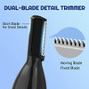 Dapsang Eyebrow Trimmer Electric Eyebrow Razor for Men, Rechargeable Facial Hair Shaver Painless Detail Trimmer with Rinseable Blade for Face Beard N