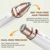 Rechargeable Facial Hair Remover for Women: 2 in 1 Electric Eyebrow and Facial Hair Remover - Suitable for Middle-aged Womens Eyebrow, Chin, and Che