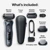 Braun Series 6 6046cs Electric Razor for Men, Wet & Dry, Electric Razor, Rechargeable, Cordless Foil Shaver with Charging Stand, Travel Case and Prec