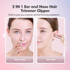 TOUCHBeauty Electric Ear and Nose Hair Trimmer for Women, Painless Round Tip for Sensitive Skin, Mini Portable Shaver with Travel Case, Easy Clean &