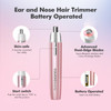 TOUCHBeauty Electric Ear and Nose Hair Trimmer for Women, Painless Round Tip for Sensitive Skin, Mini Portable Shaver with Travel Case, Easy Clean &