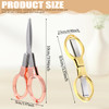 2PCS Folding Scissors, Portable Small Travel Scissors, Stainless Steel Telescopic Cutter, Suitable for Home, Office, Travel, Compact and Portable (Ro