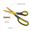 Scissors All Purpose Home, Office & Kitchen Craft Scissors Set of 5, Sharp Titanium Blades, Soft Grip Handles, 5 Great Value Pack, Great for Office,