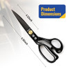 9 inch Fabric scissors, High Carbon Steel Sewing Scissors with Ergonomic Handle, Sharp Fabric Cutting Shears for Denim,Leather and More(Comes with 3