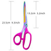OIIJIOK Left Handed Scissors,9.5 Inch All Purpose Lefty Scissors,Titanium Coating Forged Stainless Steel, Soft Comfort-Grip Handles,Perfect for Offic