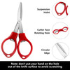 50 Pcs Mini Folding Scissors Small Foldable Travel Stainless Steel Portable Shears Bulk Badge Scissors for Nurses Glasses Shaped Anti Rust Sewing Cut