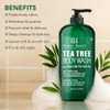 Botanic Hearth Tea Tree Body Wash -16 fl oz- All-Natural Antifungal & Odor-Control Shower Gel for Acne, Athletes Foot, Ringworm, Jock Itch & Healthy