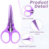 3Pcs Small Craft Scissors 3.4"Tiny Travel Scissor Mini Craft Scissors Set All Purpose Stainless Steel with Protective Cover Fine Tips Design for Pape