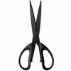 AxeWoodz Black Office Scissors 7 Inch All Purpose Sharp Scissor Stainless Steel Blade Shears Straight ABS Handle Shear for Paper, DIY Craft, Office,