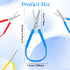 Bremorou 3 Pcs Mini Loop Scissors for Children & Adults, Self-Opening, Adaptive, Right & Lefty Support, Colorful Grip, 5.39 Inch