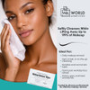 World Amenities - Makeup Remover Wipes - Alcohol Free - Vitamin E Face Wipes for Sensitive Skin Comfort - Individually Wrapped - Travel Friendly Faci