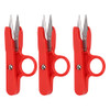 TOPINCN 3Pcs Compact Red Stainless Steel Thread Snips, Small Sewing Scissors for Stitch Art Craft Project Tailor DIY Supplies Scissors Cutting Tools