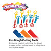 Colorations Plastic Fun Dough Scissors for Texture, Set of 12, 3 Designs, Easy Clean, Safe, Arts & Crafts, Sculpting, Clay, for Kids, Durable DSCISSO