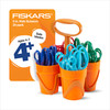 Fiskars 5" Blunt-Tip Scissors Classpack for Kids Ages 4-7 with Art Caddy Organizer (24-Pack), Kids Scissors for School or Crafting, Back to School Su