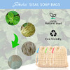 Bar Soap Saver Bags 6 Pieces, Shampoo & Conditioner Bar Holder for Preserve Soap Bars, Natural Sisal Soap Pouch for Exfoliating Body Scrubber, Travel