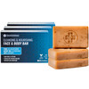 Saniderm Face & Body Bar, Cleansing Soap with Citrus Scent (3 Bars)  Hydrates and Heals Tattoos With Nourishing Sea Buckthorn Oil + Omega 7
