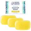 Natural Elephant Dead Sea Sulfur Soap 4.4 oz with Dead Sea Salt, Aloe Vera, Sulphur Face and Body Cleanser Bar for All Skin Types (3 Pack (13.2 oz To